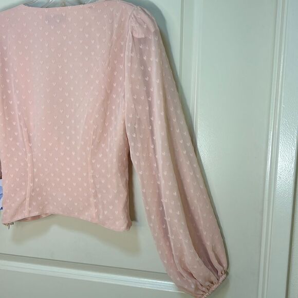 MAJORELLE - “Alejandra” Twist, Crop, Peplum Top in Blush - NWT Size S, Pink - Picture 14 of 17